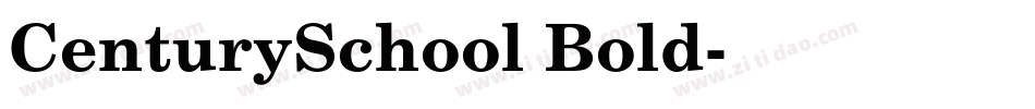 CenturySchool Bold字体转换